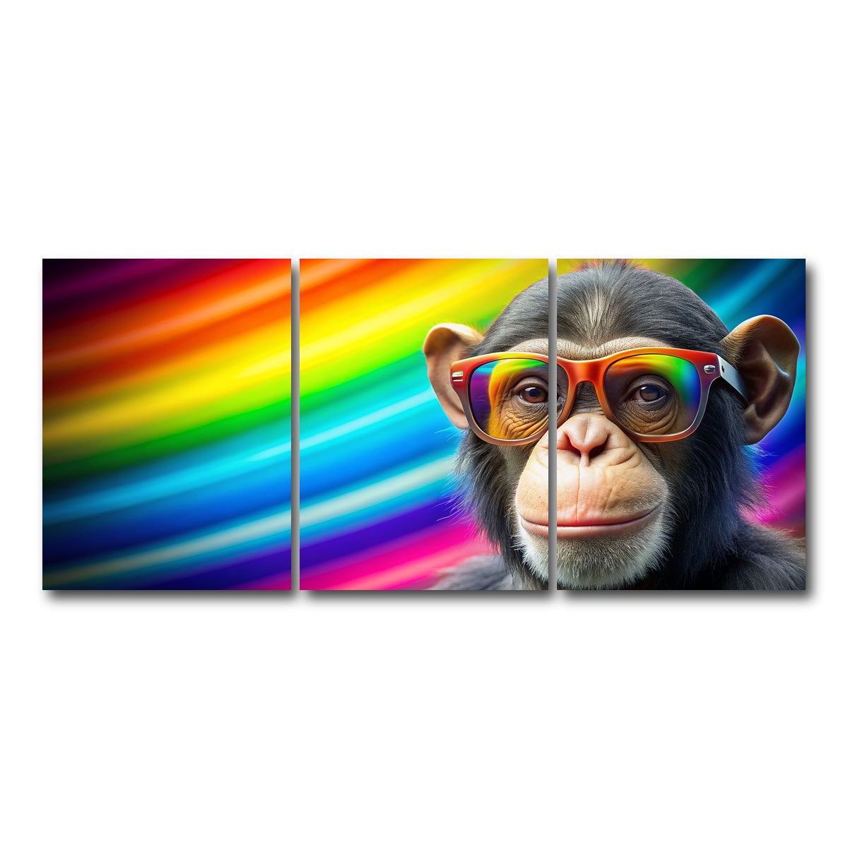 AUTO-MOCKUP WHITE | Monkey Color | 3 Piece | Gallery Wrap Canvas | group=18x24