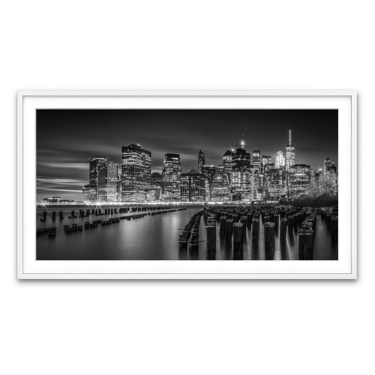 Framed Print 2x1 White