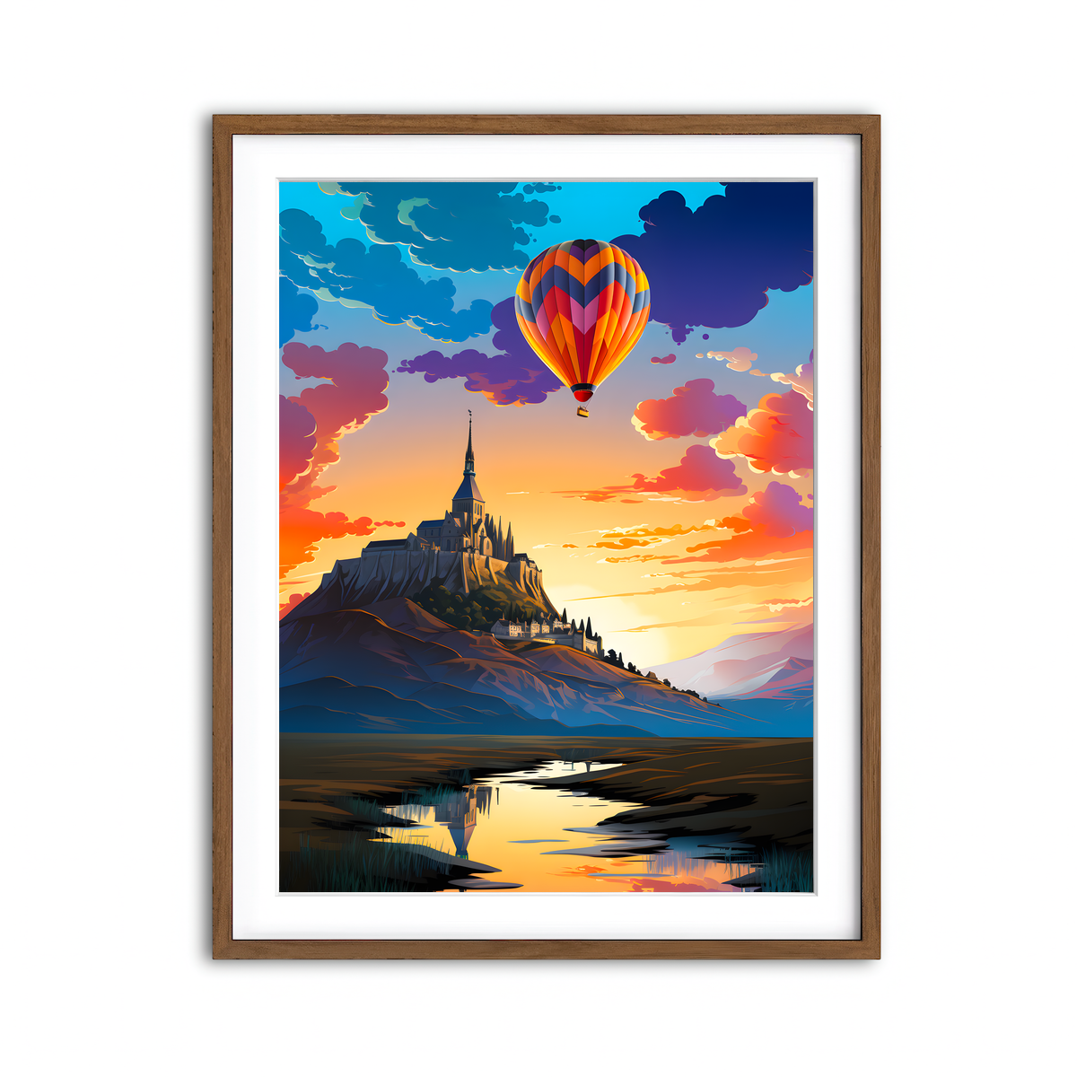 Framed Print 3x4 Walnut