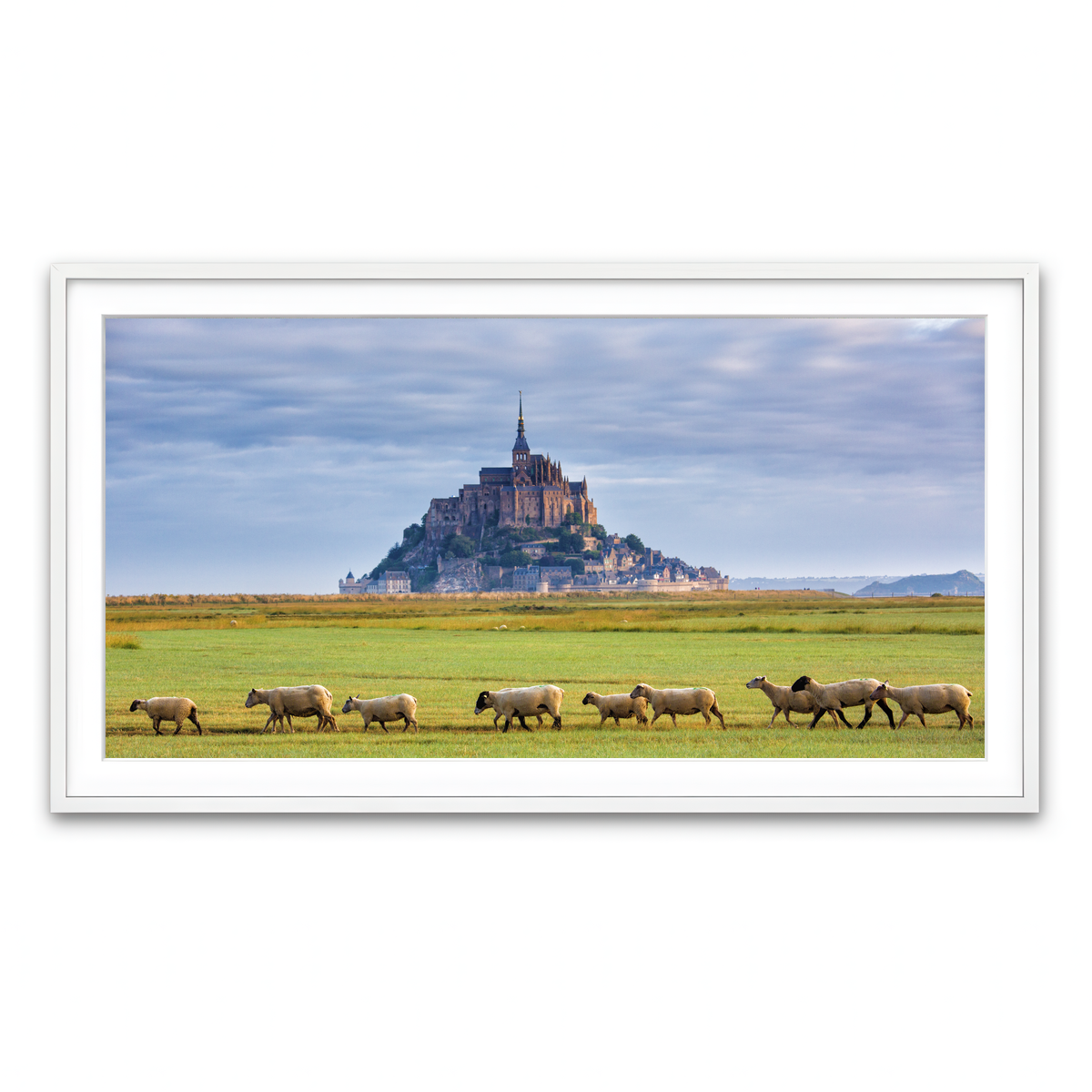 Framed Print 2x1 White
