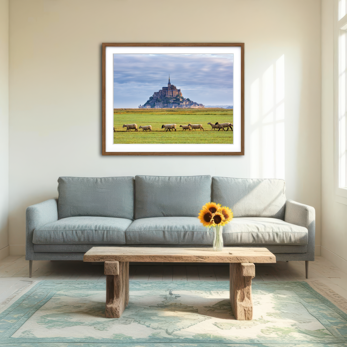 AUTO-MOCKUP ROOM | Mont Saint Michel Abbey Wall Art