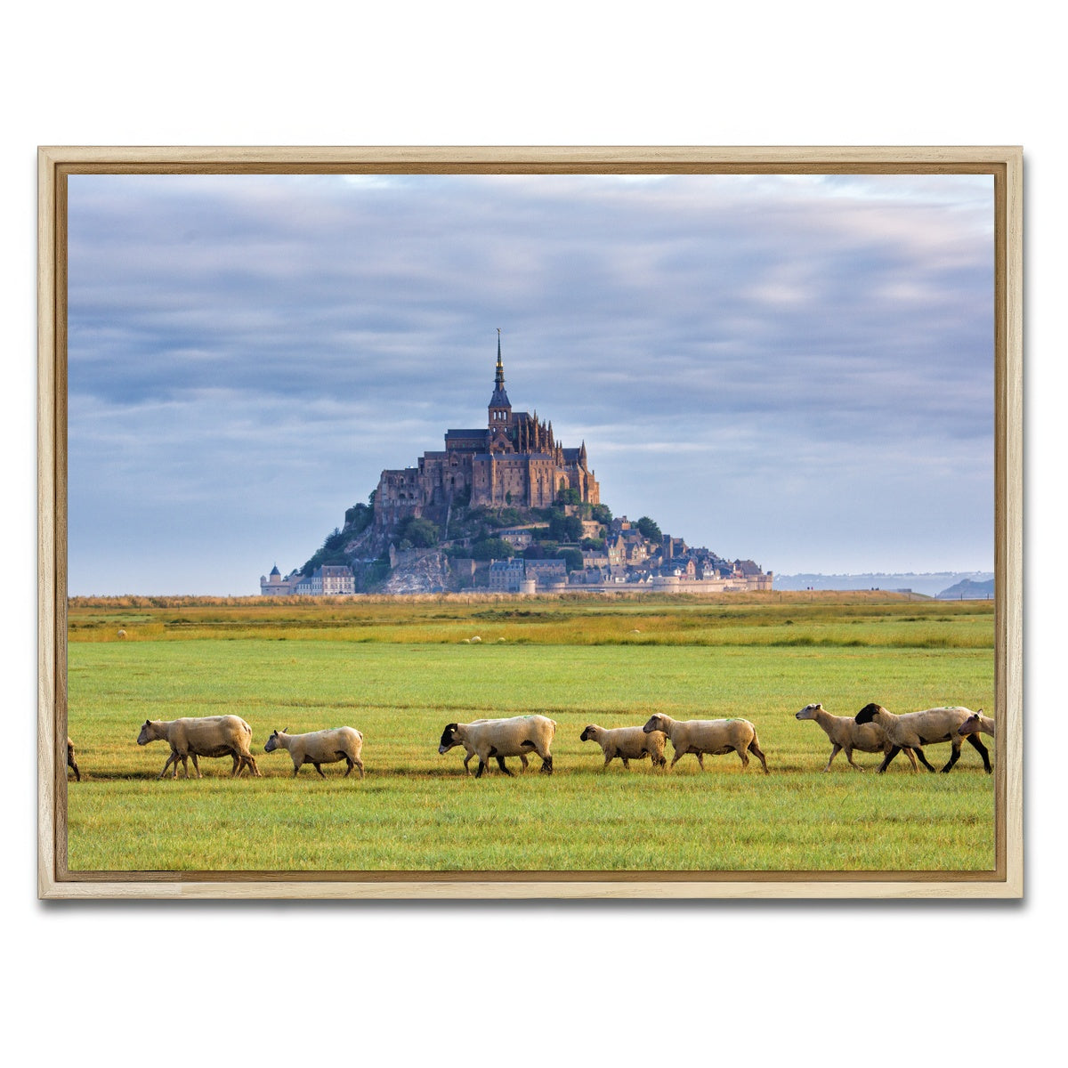 AUTO-MOCKUP WHITE | Mont Saint Michel Abbey | 1 Piece | Natural Framed Canvas | group=4x3
