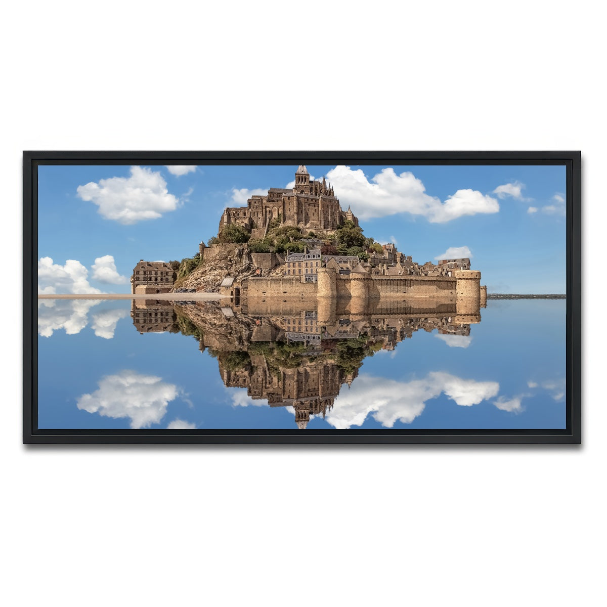 AUTO-MOCKUP WHITE | Mont Saint Michel | 1 Piece | Black Framed Canvas | group=2x1