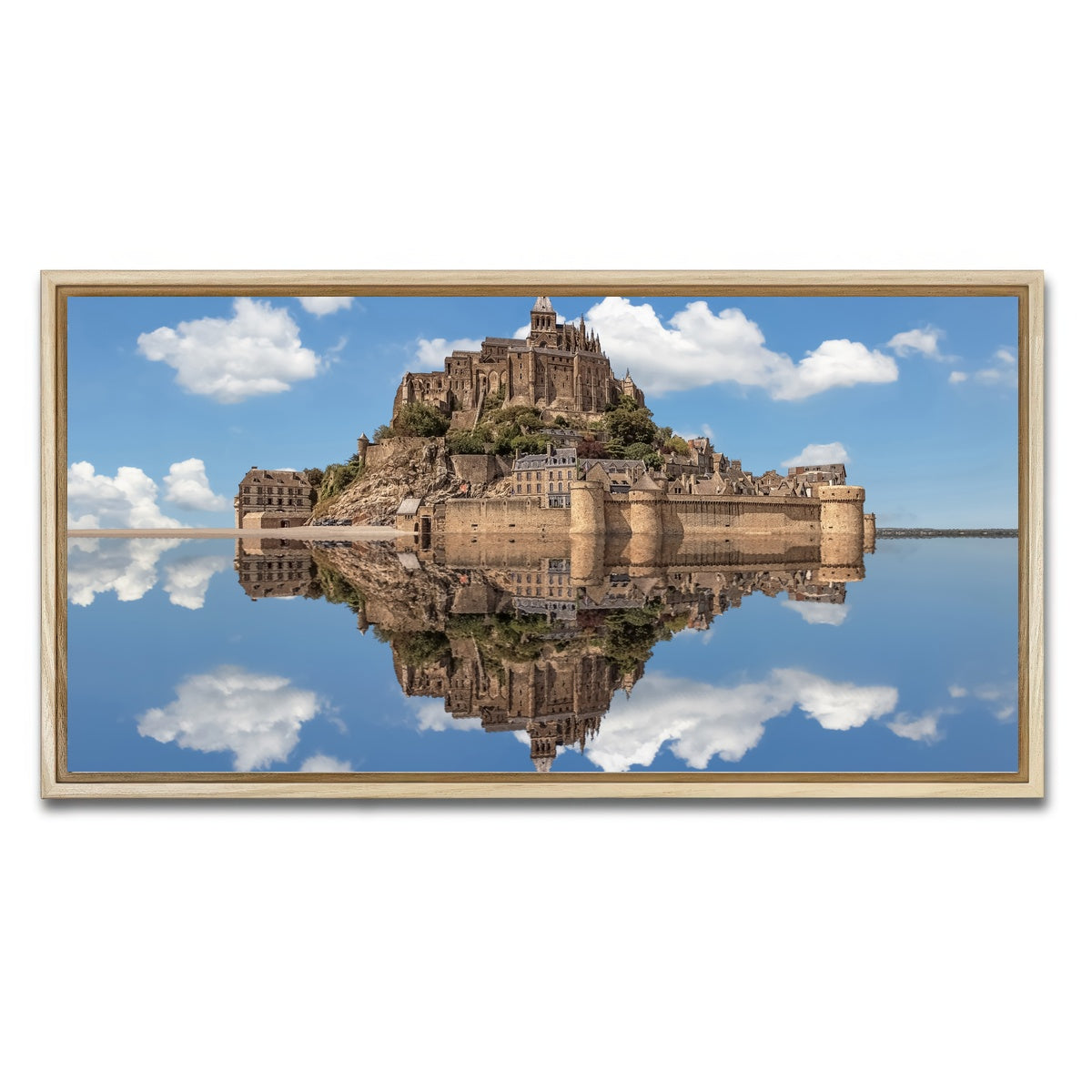 AUTO-MOCKUP WHITE | Mont Saint Michel | 1 Piece | Natural Framed Canvas | group=2x1