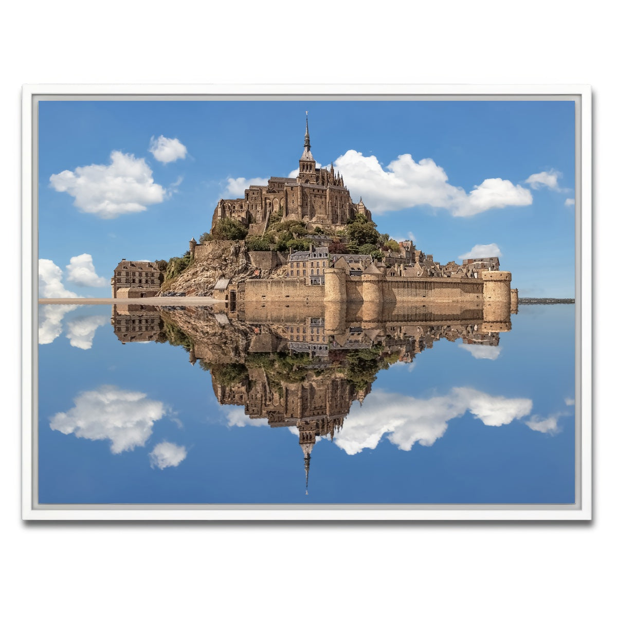 AUTO-MOCKUP WHITE | Mont Saint Michel | 1 Piece | White Framed Canvas | group=4x3