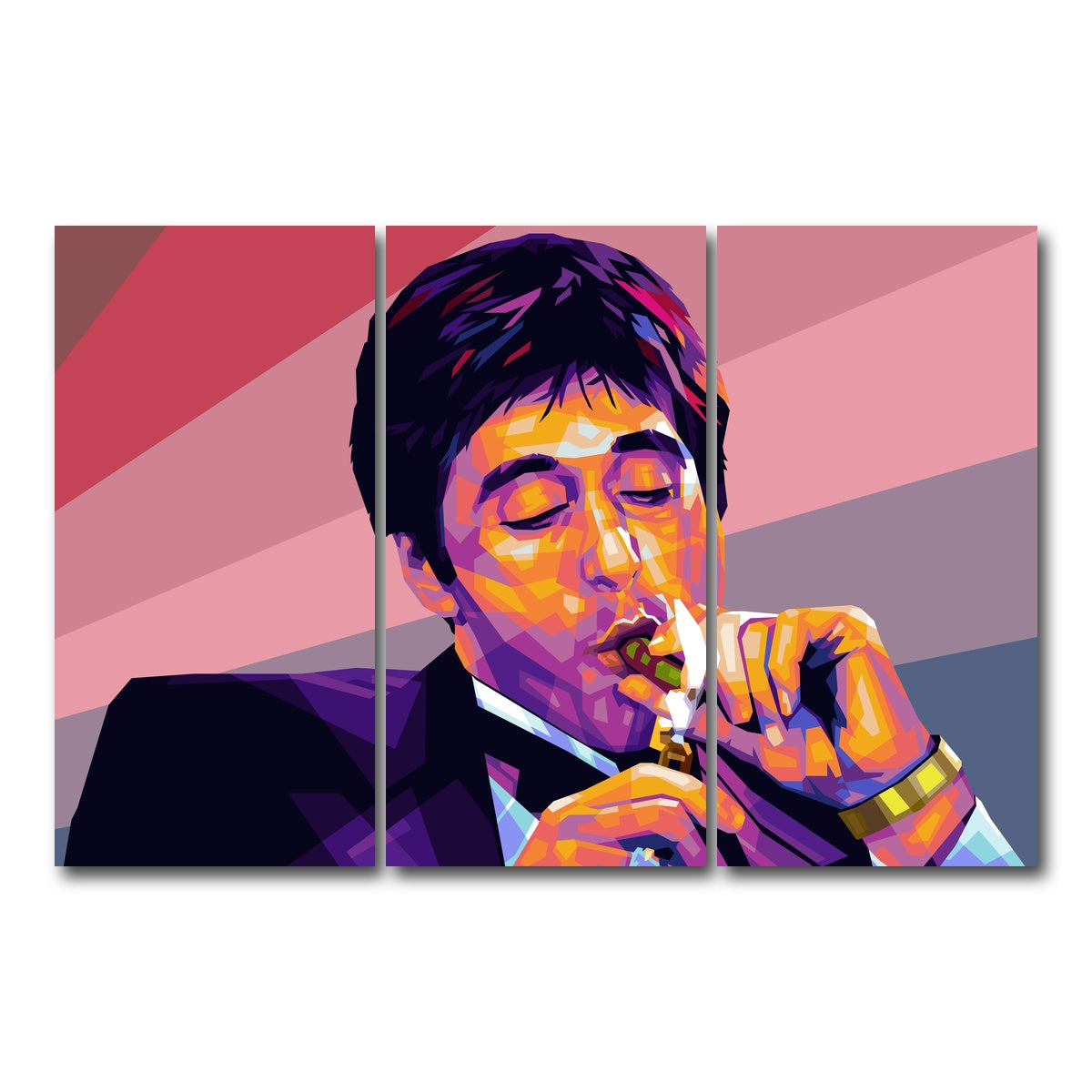 AUTO-MOCKUP WHITE | Montana Cigar | 3 Piece | Gallery Wrap Canvas | group=12x24