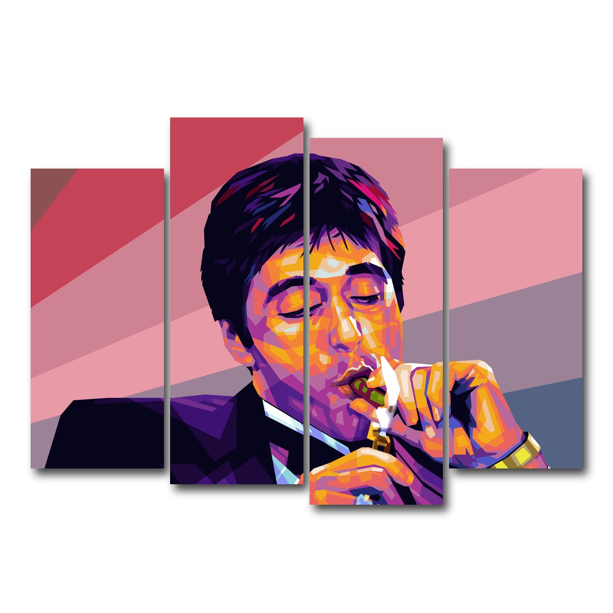 AUTO-MOCKUP WHITE | Montana Cigar | 4 Piece | Gallery Wrap Canvas | group=4_normal