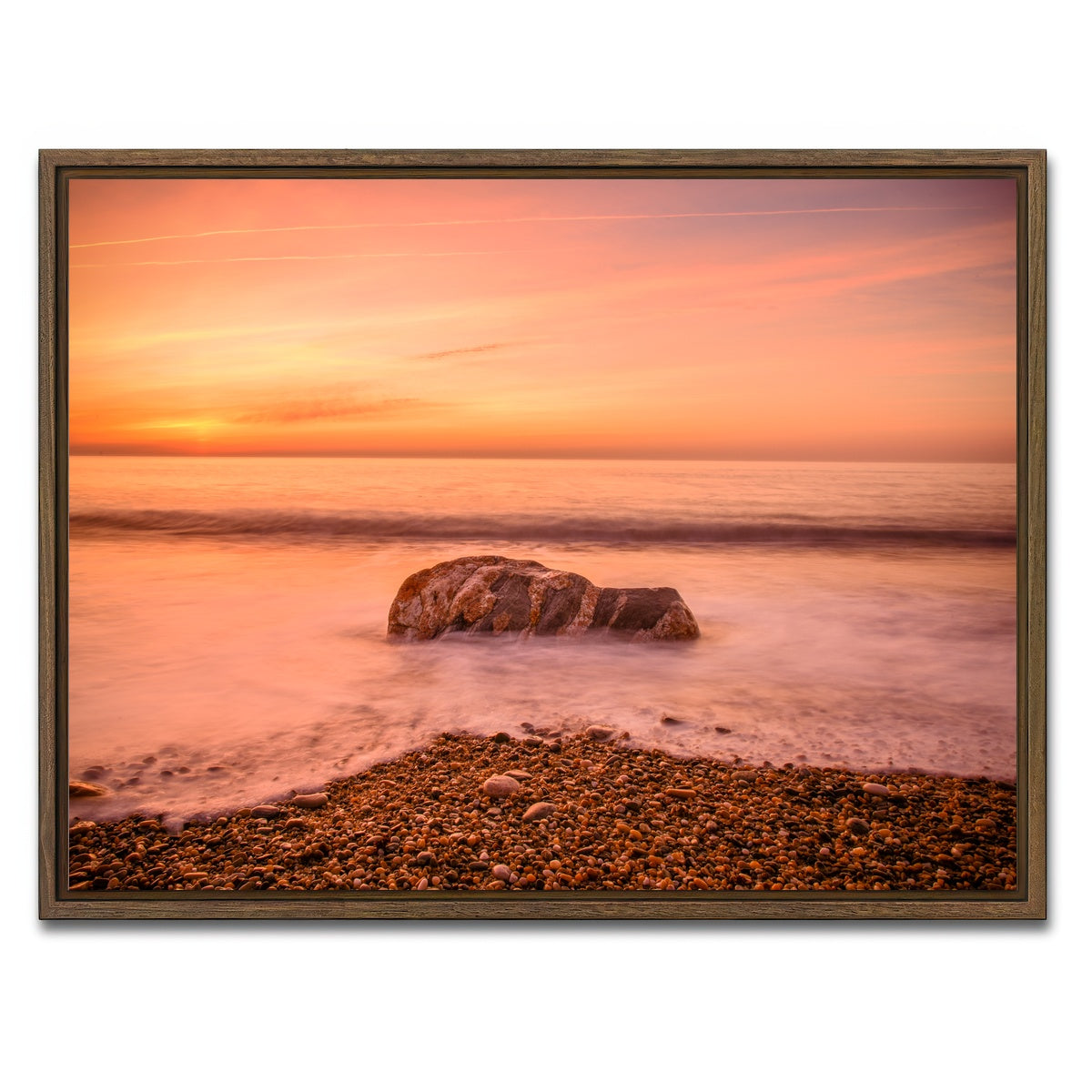AUTO-MOCKUP WHITE | Montauk Beach | 1 Piece | Walnut Framed Canvas | group=4x3