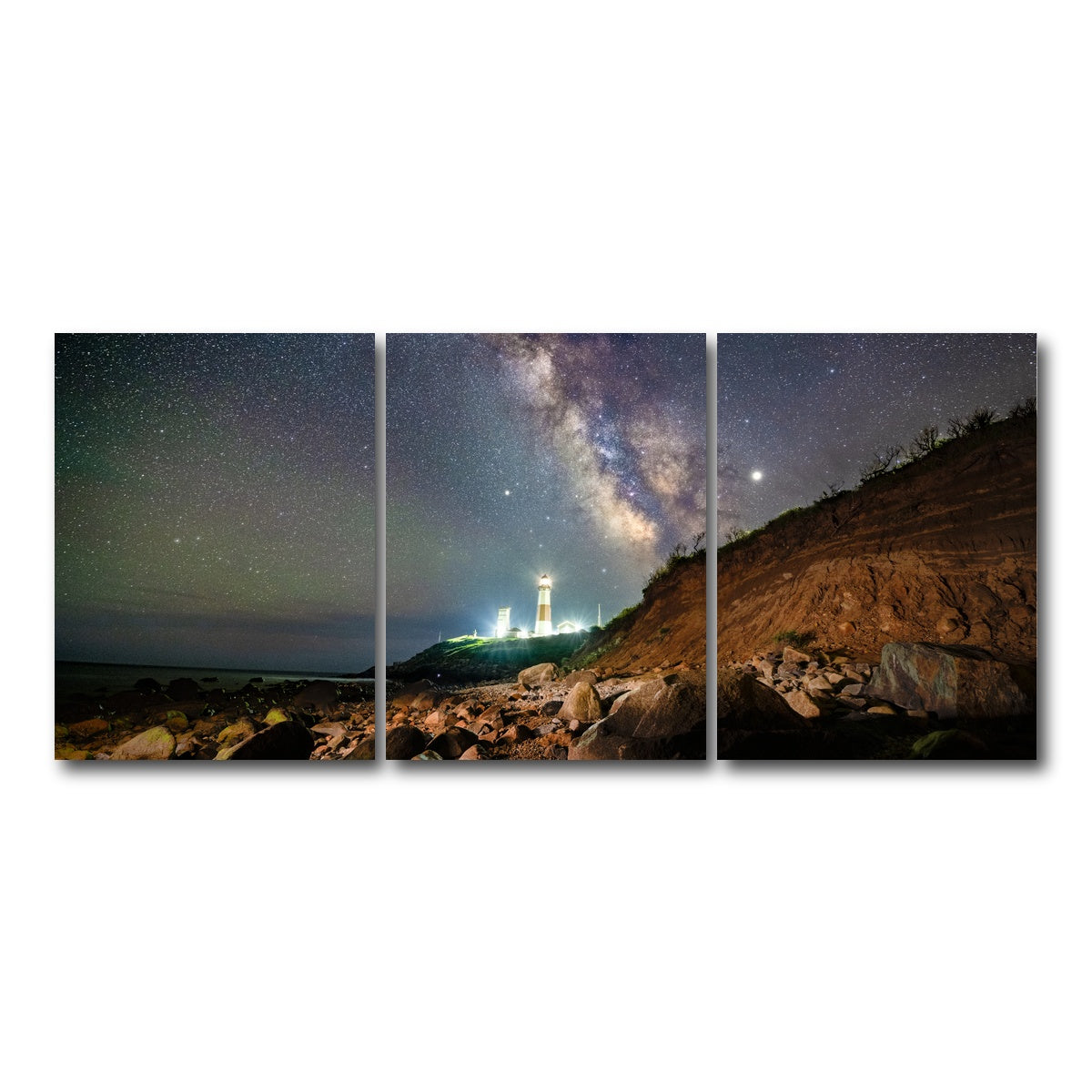 AUTO-MOCKUP WHITE | Montauk Landscape | 3 Piece | Gallery Wrap Canvas | group=18x24