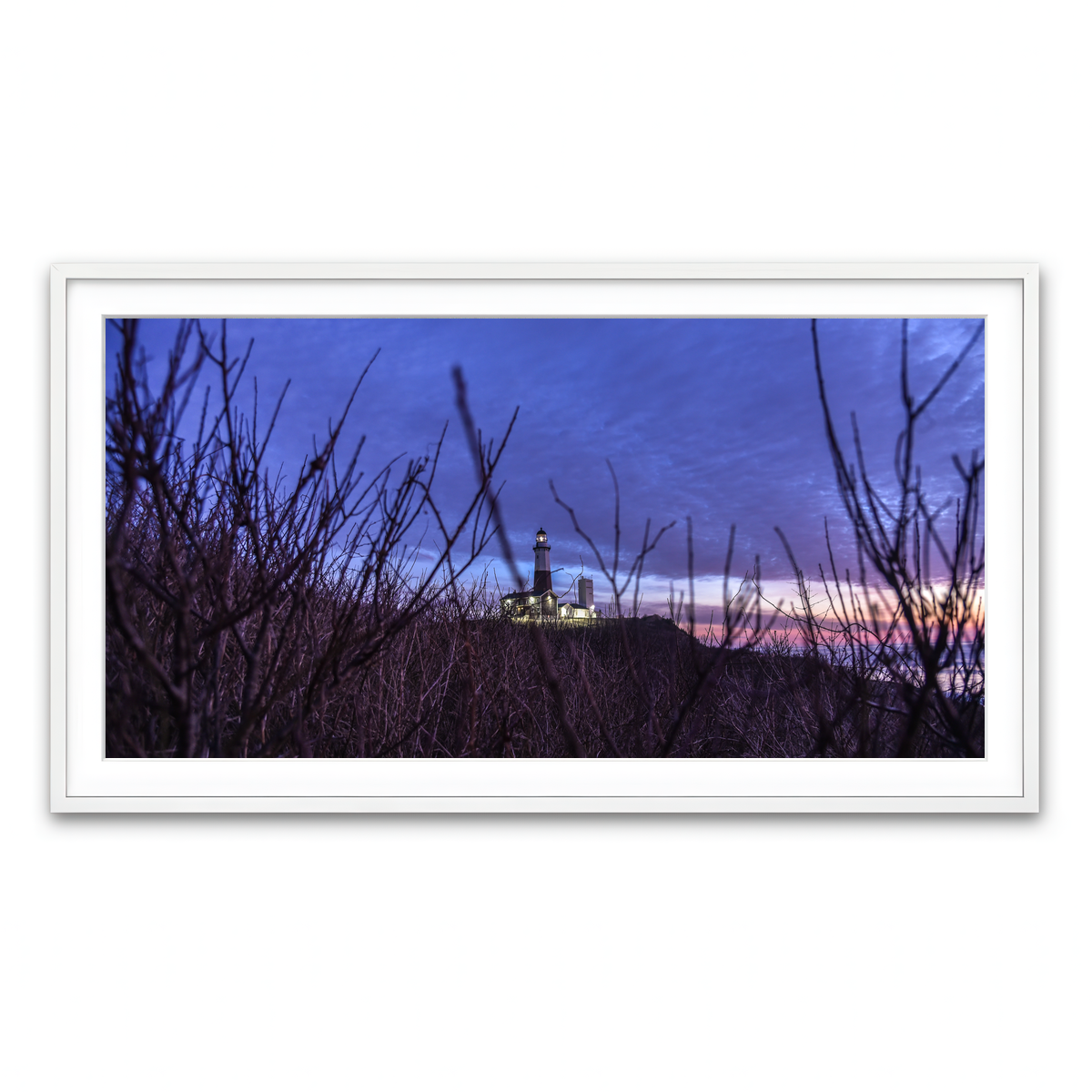 Framed Print 2x1 White