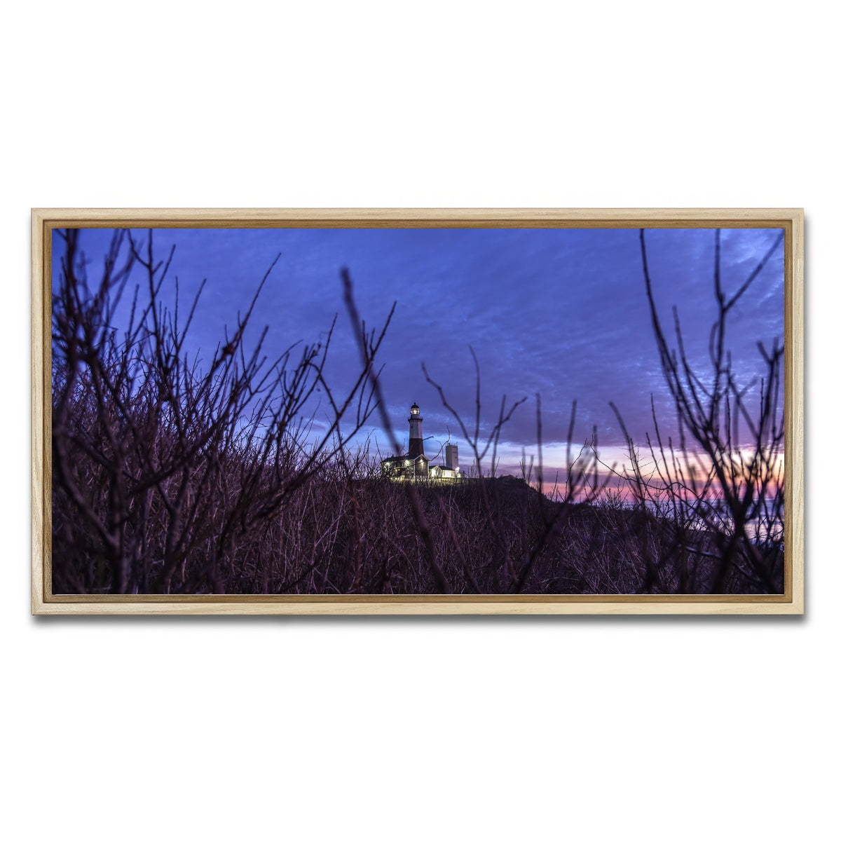 AUTO-MOCKUP WHITE | Montauk Lighthouse | 1 Piece | Natural Framed Canvas | group=2x1