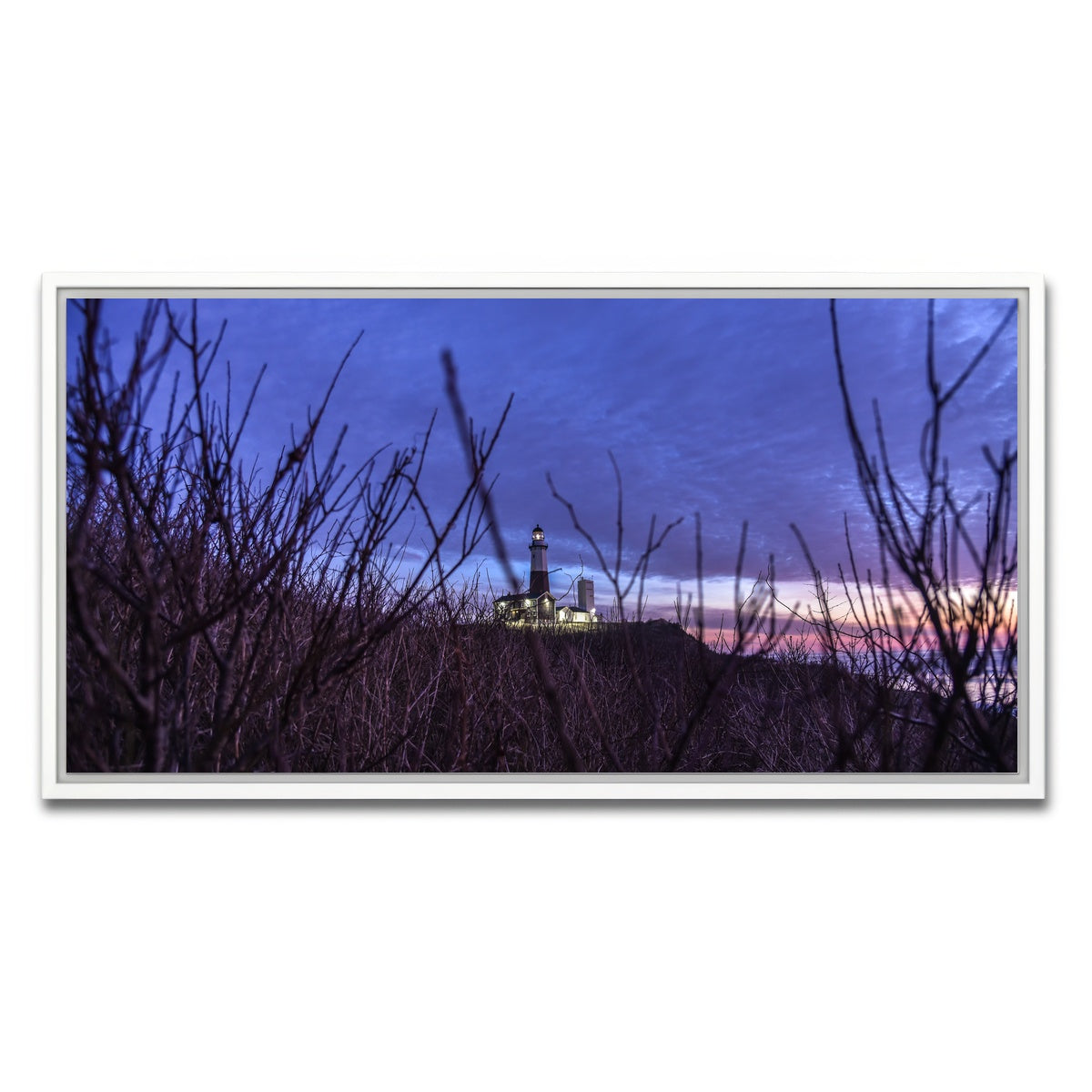 AUTO-MOCKUP WHITE | Montauk Lighthouse | 1 Piece | White Framed Canvas | group=2x1