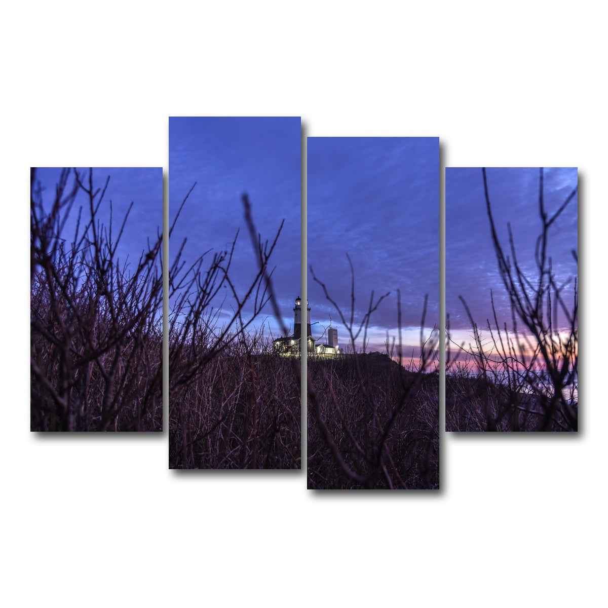 AUTO-MOCKUP WHITE | Montauk Lighthouse | 4 Piece | Gallery Wrap Canvas | group=4_short