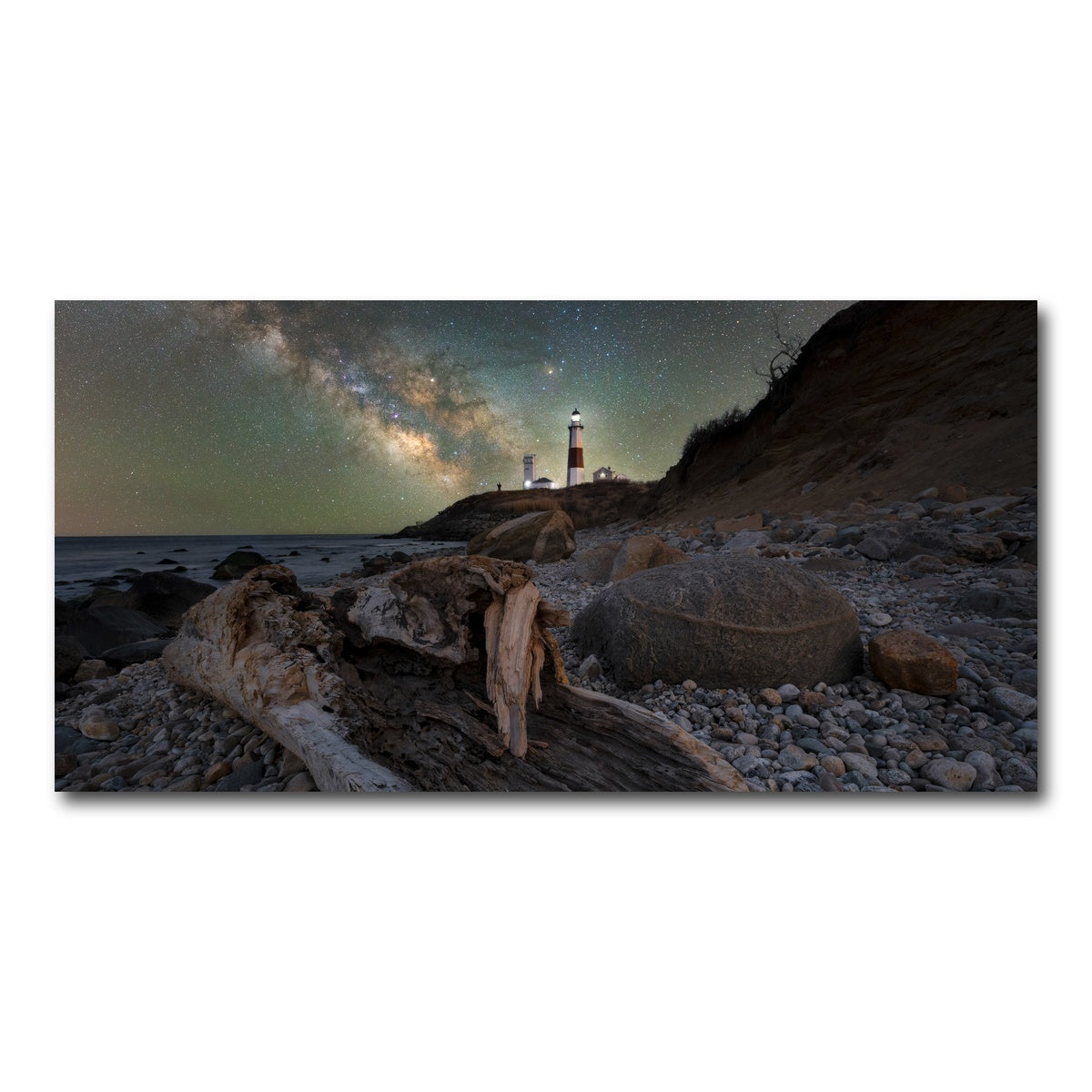 AUTO-MOCKUP WHITE | Montauk NY Driftwood Beach | 1 Piece | Gallery Wrap Canvas | group=2x1