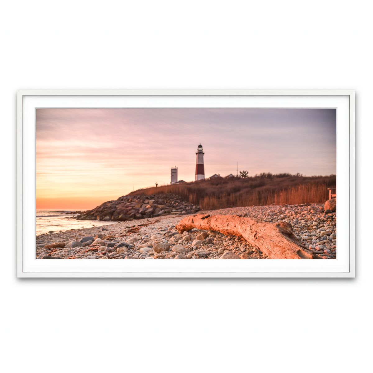 Framed Print 2x1 White