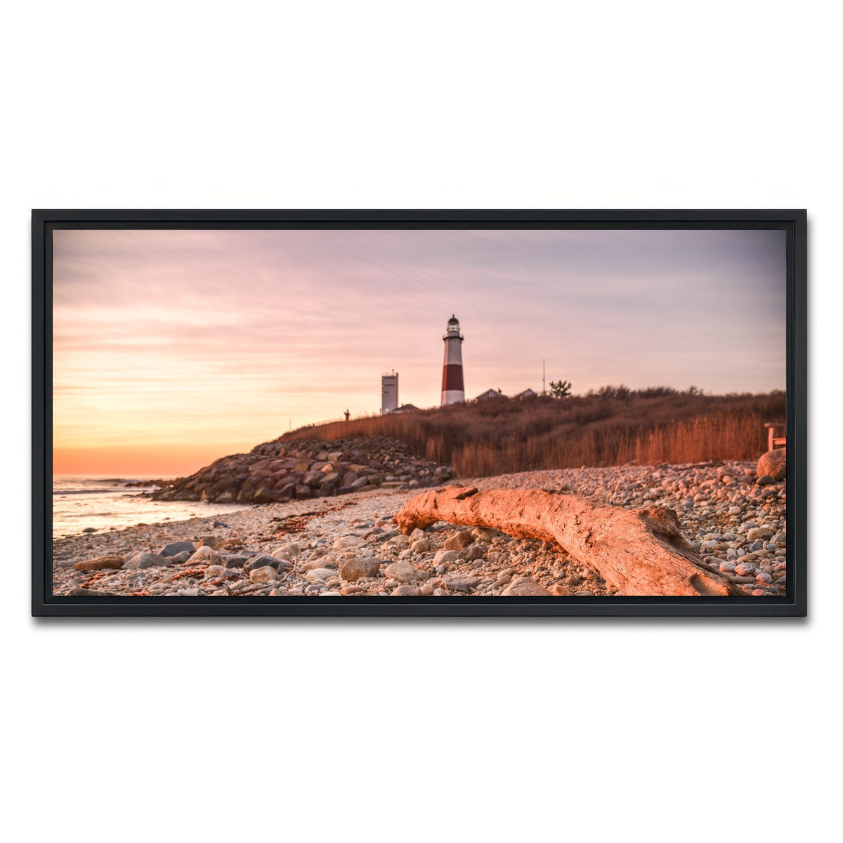 AUTO-MOCKUP WHITE | Montauk Point Lighthouse | 1 Piece | Black Framed Canvas | group=2x1