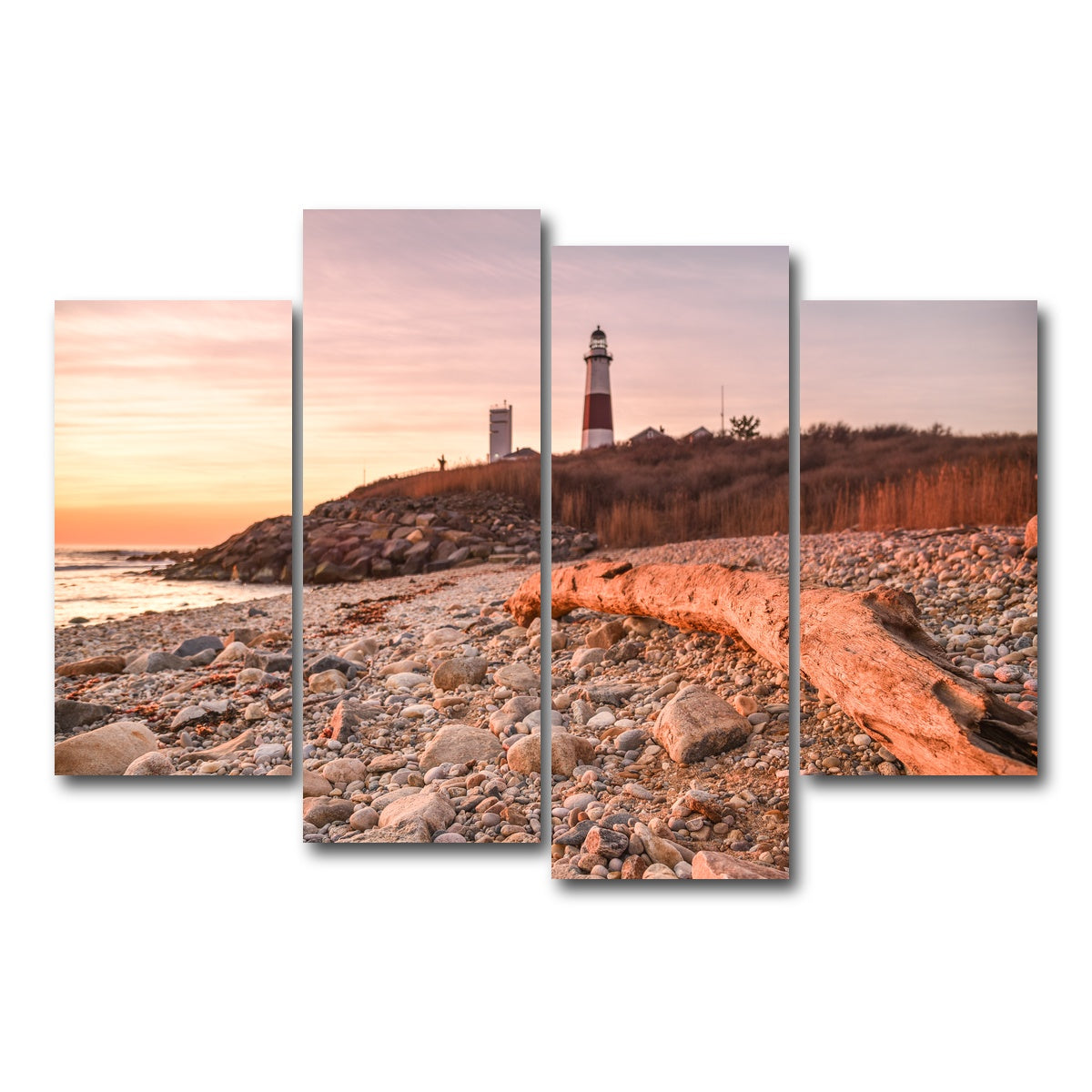 AUTO-MOCKUP WHITE | Montauk Point Lighthouse | 4 Piece | Gallery Wrap Canvas | group=4_short