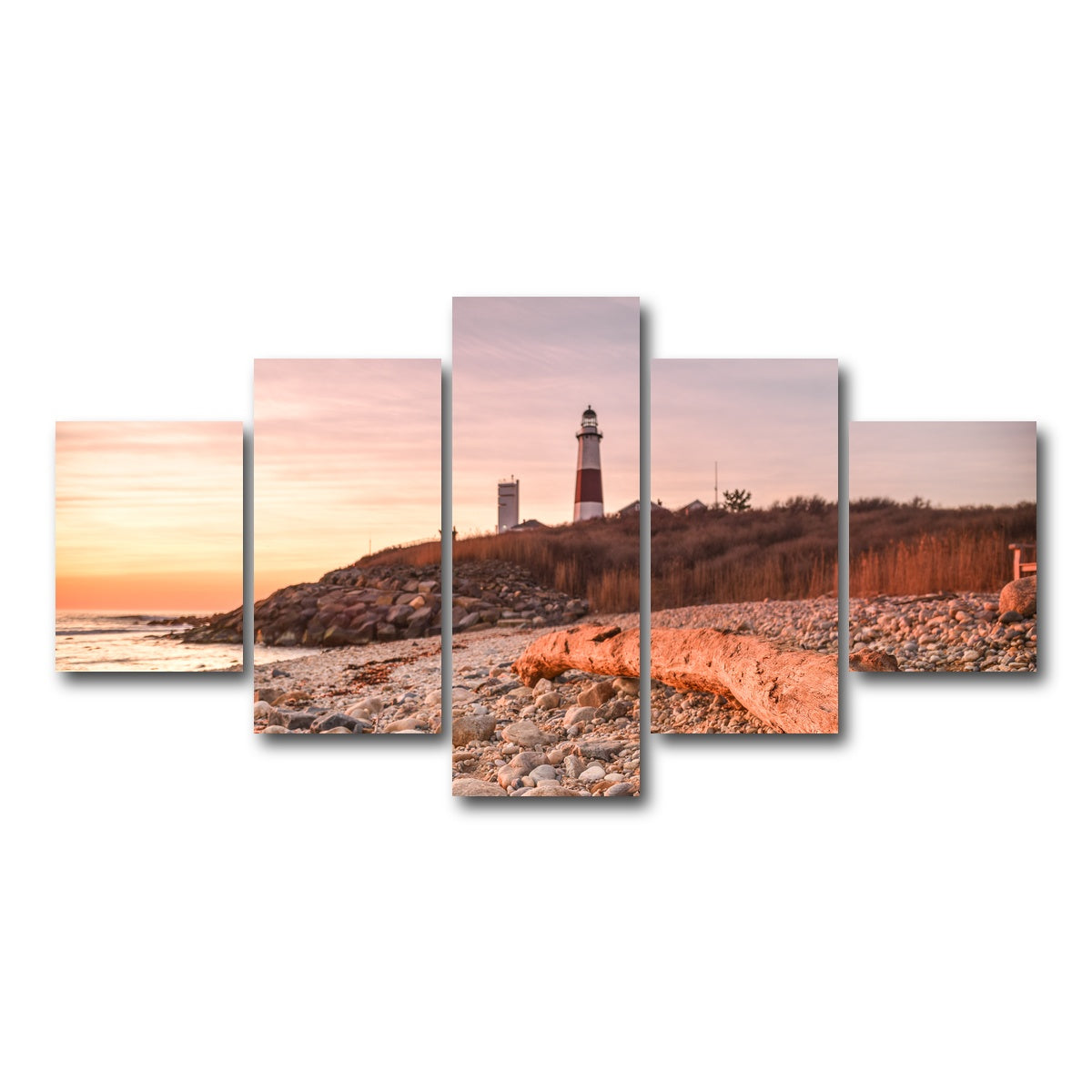 AUTO-MOCKUP WHITE | Montauk Point Lighthouse | 5 Piece | Gallery Wrap Canvas | group=5_short