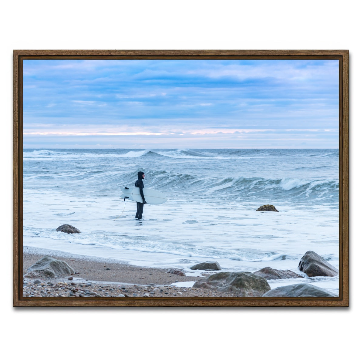 AUTO-MOCKUP WHITE | Montauk Surfer | 1 Piece | Walnut Framed Canvas | group=4x3