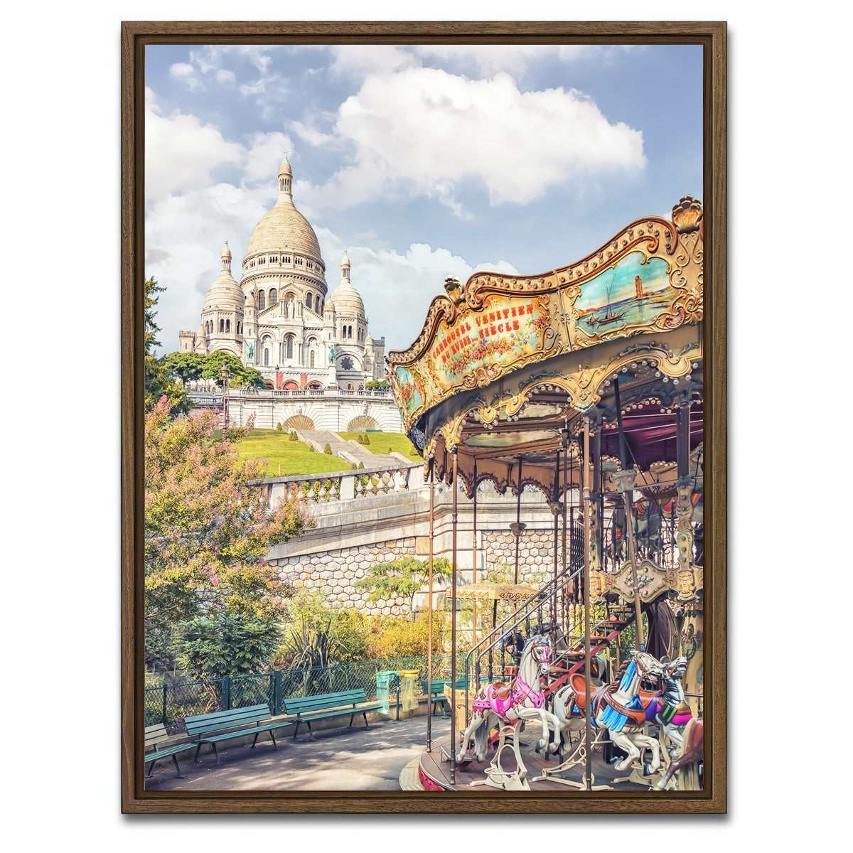 AUTO-MOCKUP WHITE | Montmartre | 1 Piece | Walnut Framed Canvas | group=3x4