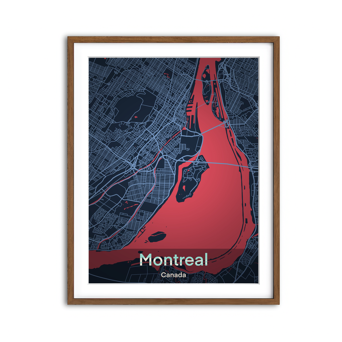 Framed Print 3x4 Walnut