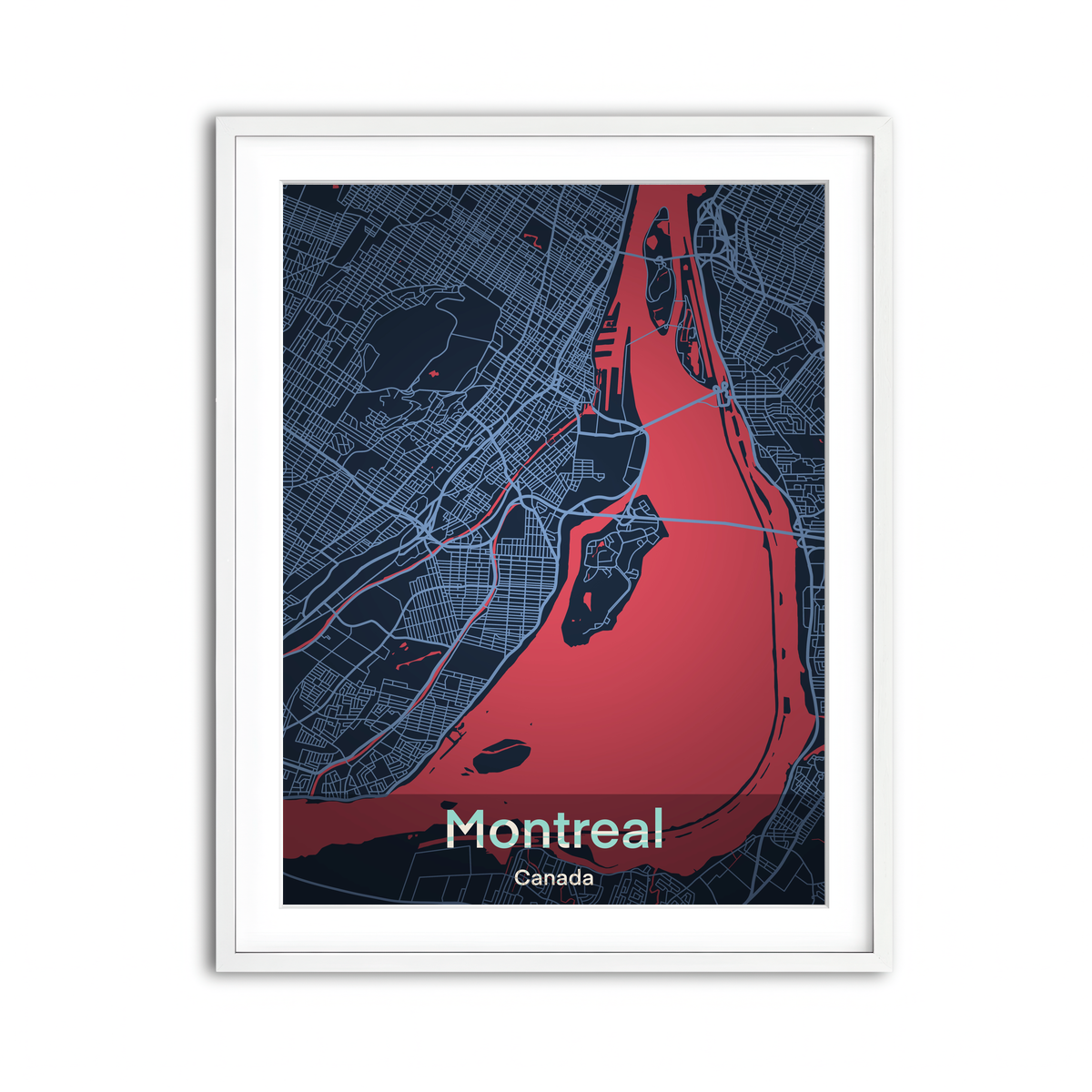 Framed Print 3x4 White