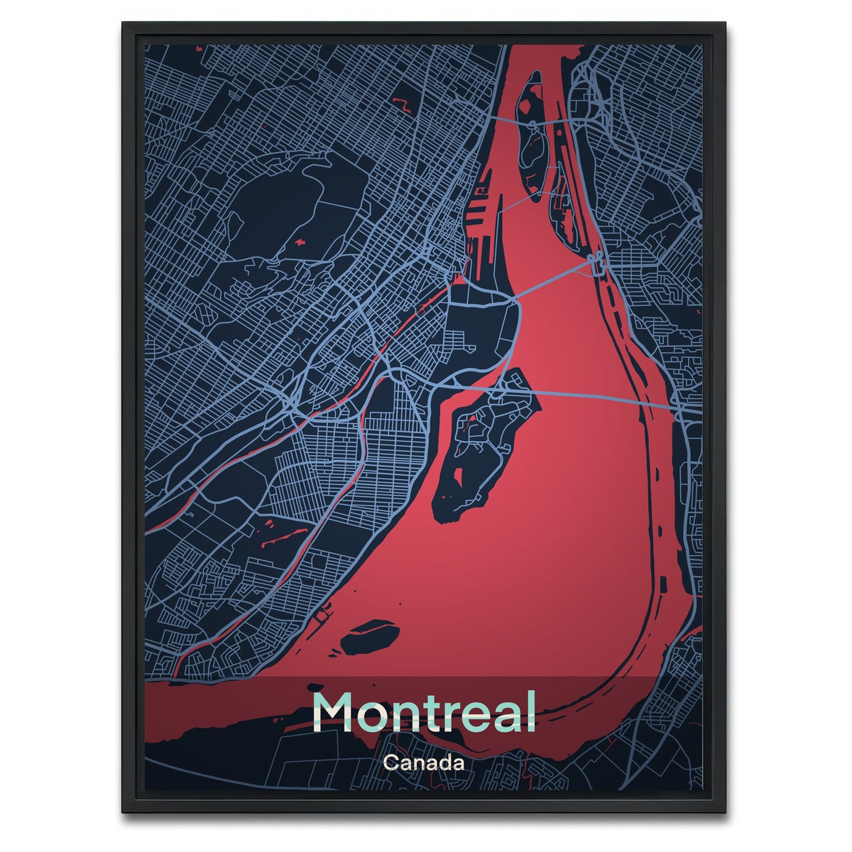 AUTO-MOCKUP WHITE | Montreal | 1 Piece | Black Framed Canvas | group=3x4