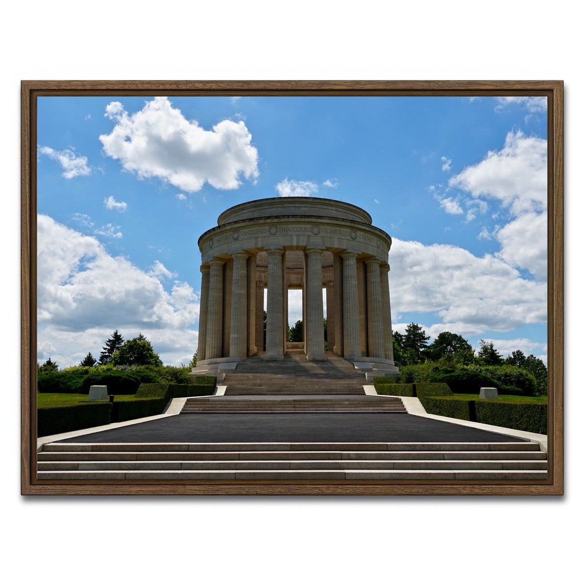 AUTO-MOCKUP WHITE | Montsec US WWI Memorial | 1 Piece | Walnut Framed Canvas | group=4x3