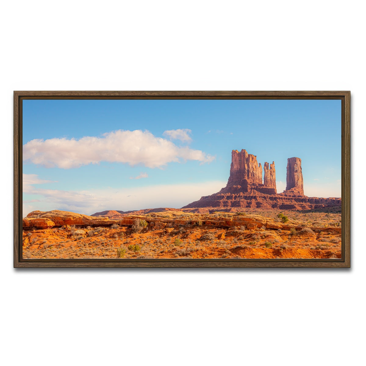 AUTO-MOCKUP WHITE | Monument-Valley | 1 Piece | Walnut Framed Canvas | group=2x1
