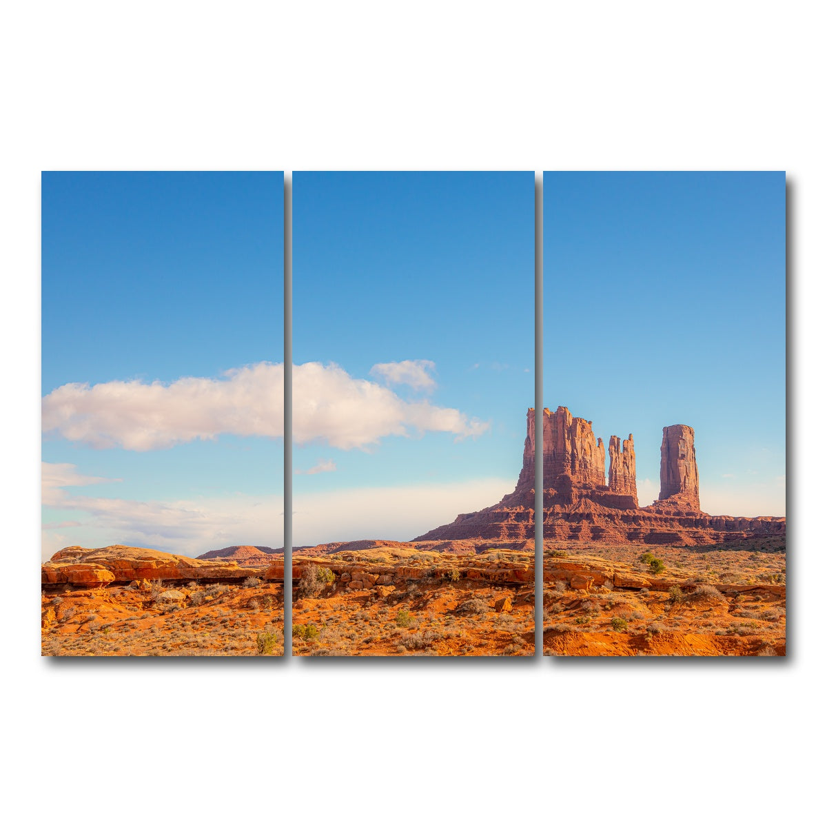 AUTO-MOCKUP WHITE | Monument-Valley | 3 Piece | Gallery Wrap Canvas | group=12x24