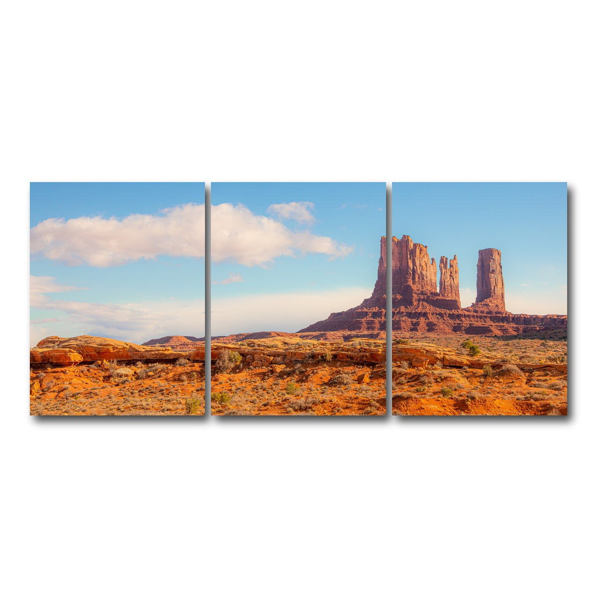 AUTO-MOCKUP WHITE | Monument-Valley | 3 Piece | Gallery Wrap Canvas | group=18x24