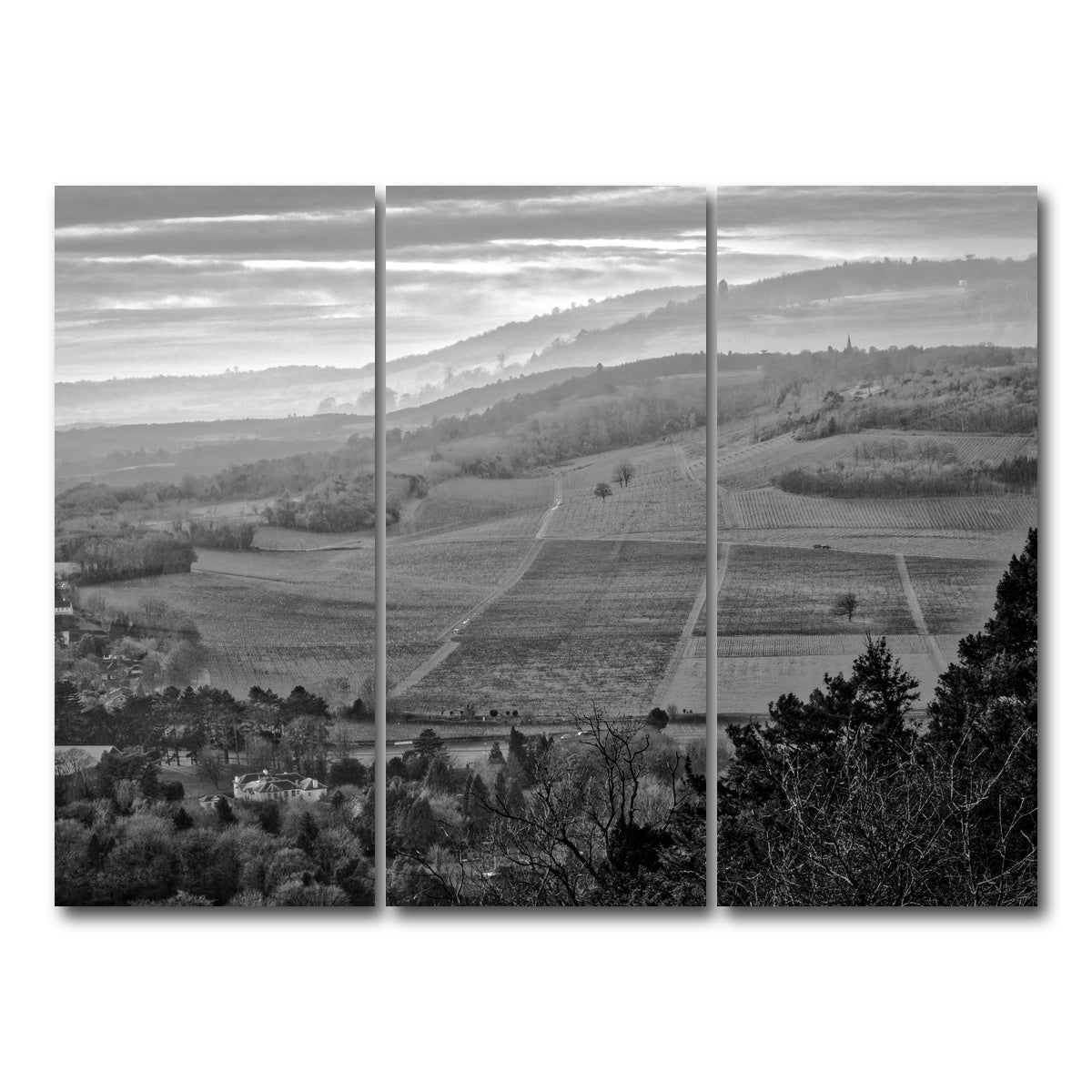 AUTO-MOCKUP WHITE | Moody Hills | 3 Piece | Gallery Wrap Canvas | group=8x18