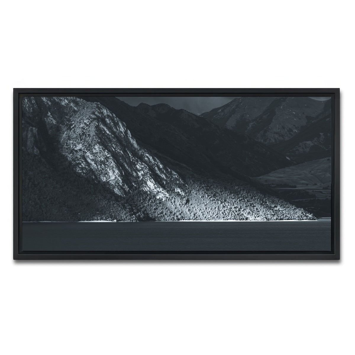 AUTO-MOCKUP WHITE | Moody Lake | 1 Piece | Black Framed Canvas | group=2x1