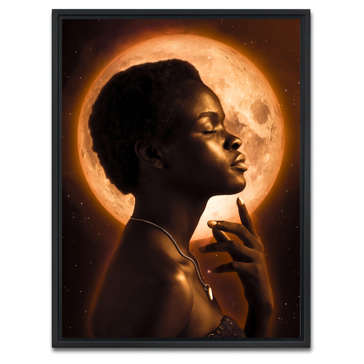 AUTO-MOCKUP WHITE | Moon Art | 1 Piece | Black Framed Canvas | group=3x4