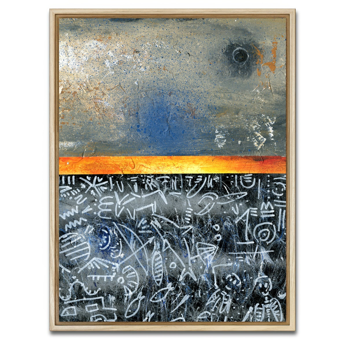 AUTO-MOCKUP WHITE | Moon Chalk Orange | 1 Piece | Natural Framed Canvas | group=3x4