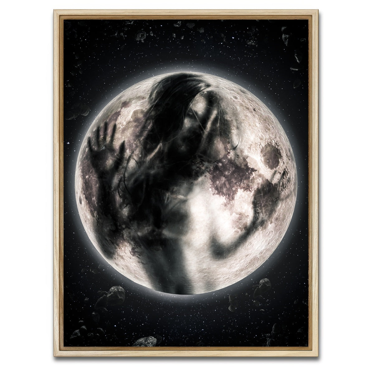 AUTO-MOCKUP WHITE | Moon Girl | 1 Piece | Natural Framed Canvas | group=3x4
