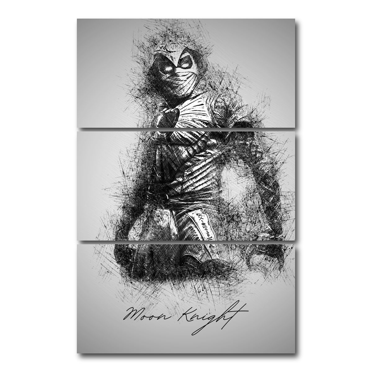 AUTO-MOCKUP WHITE | Moon Knight | 3 Piece | Gallery Wrap Canvas | group=12x24_stacked