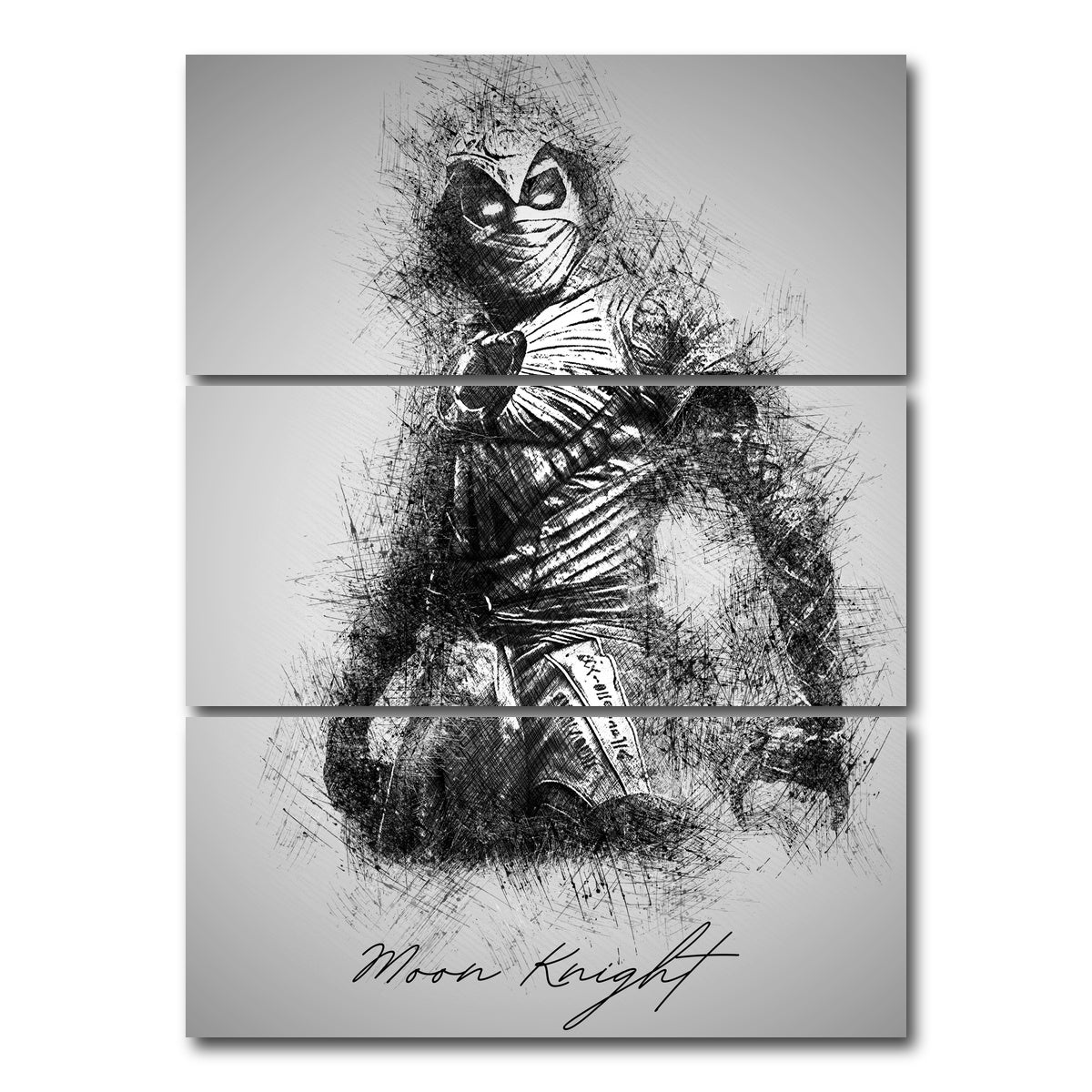 AUTO-MOCKUP WHITE | Moon Knight | 3 Piece | Gallery Wrap Canvas | group=8x18_stacked