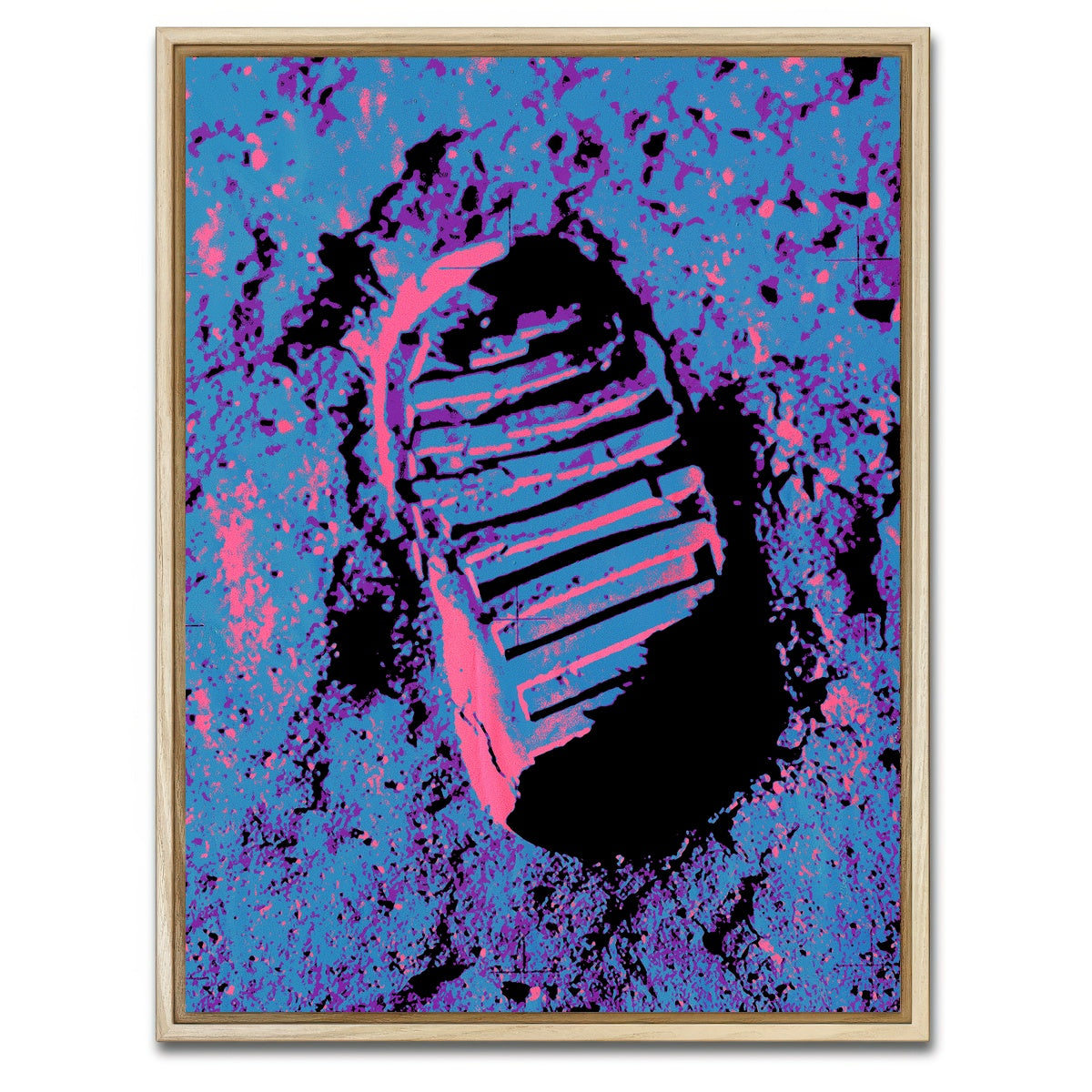 AUTO-MOCKUP WHITE | Moon Print Blue | 1 Piece | Natural Framed Canvas | group=3x4