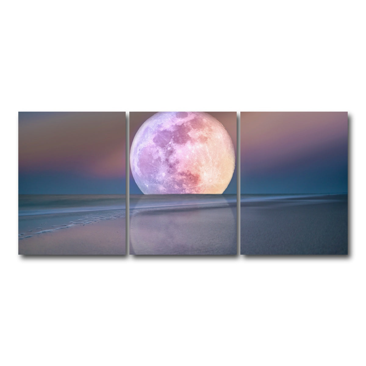 AUTO-MOCKUP WHITE | Moon Rise | 3 Piece | Gallery Wrap Canvas | group=18x24