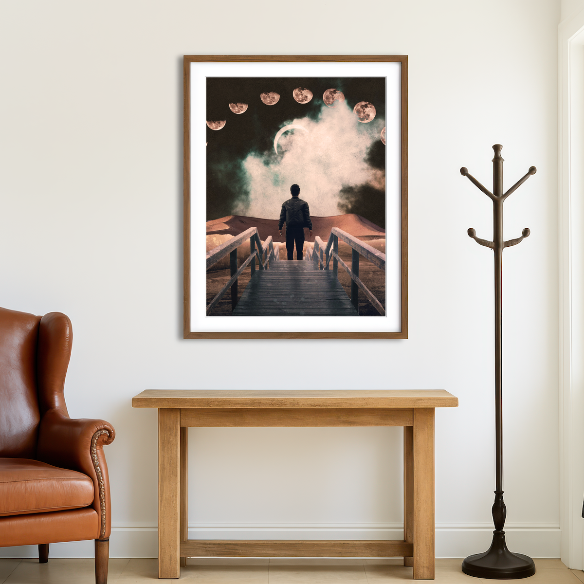 AUTO-MOCKUP ROOM | Moon Way Bridge Wall Art