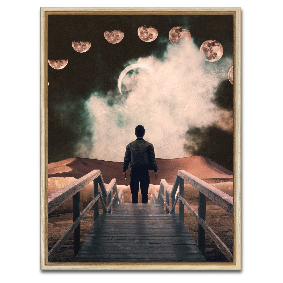 AUTO-MOCKUP WHITE | Moon Way Bridge | 1 Piece | Natural Framed Canvas | group=3x4