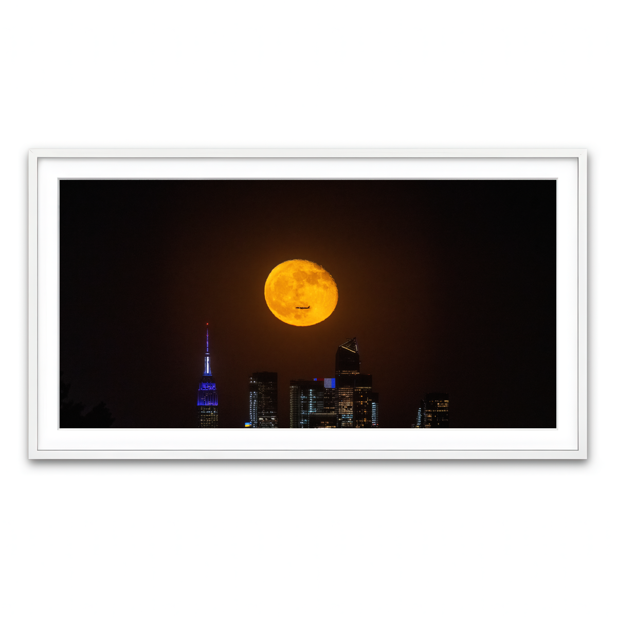 Framed Print 2x1 White