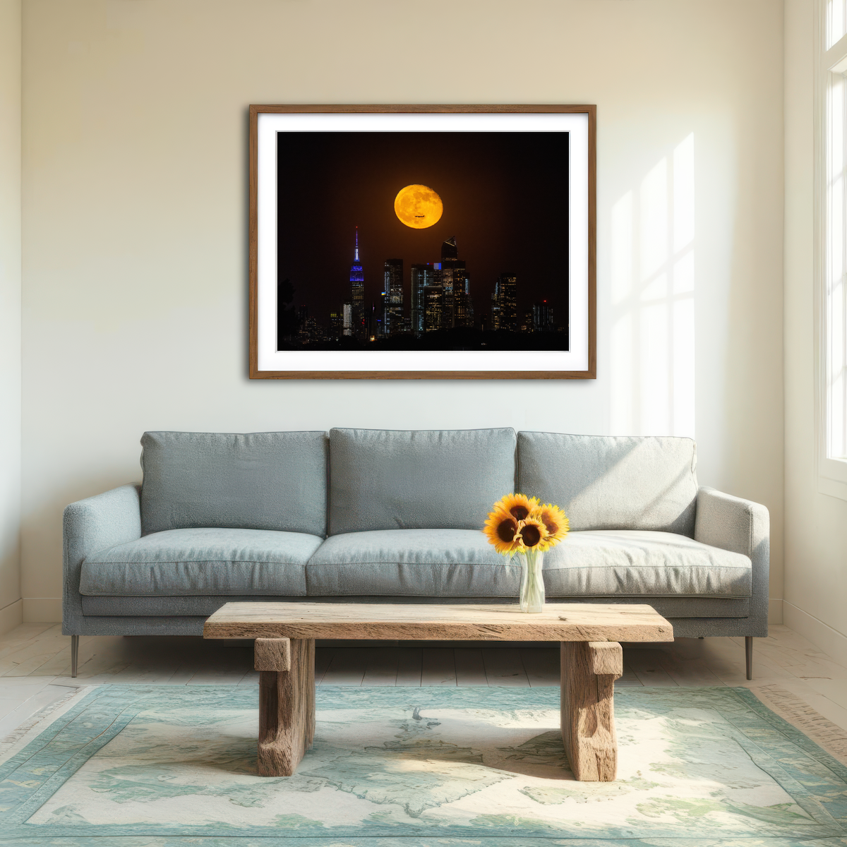AUTO-MOCKUP ROOM | Moon and NYC Wall Art