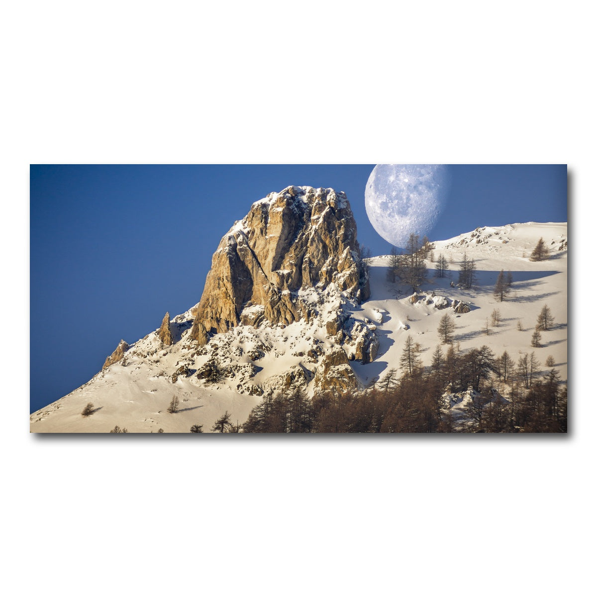 AUTO-MOCKUP WHITE | Moon and mountain | 1 Piece | Gallery Wrap Canvas | group=2x1