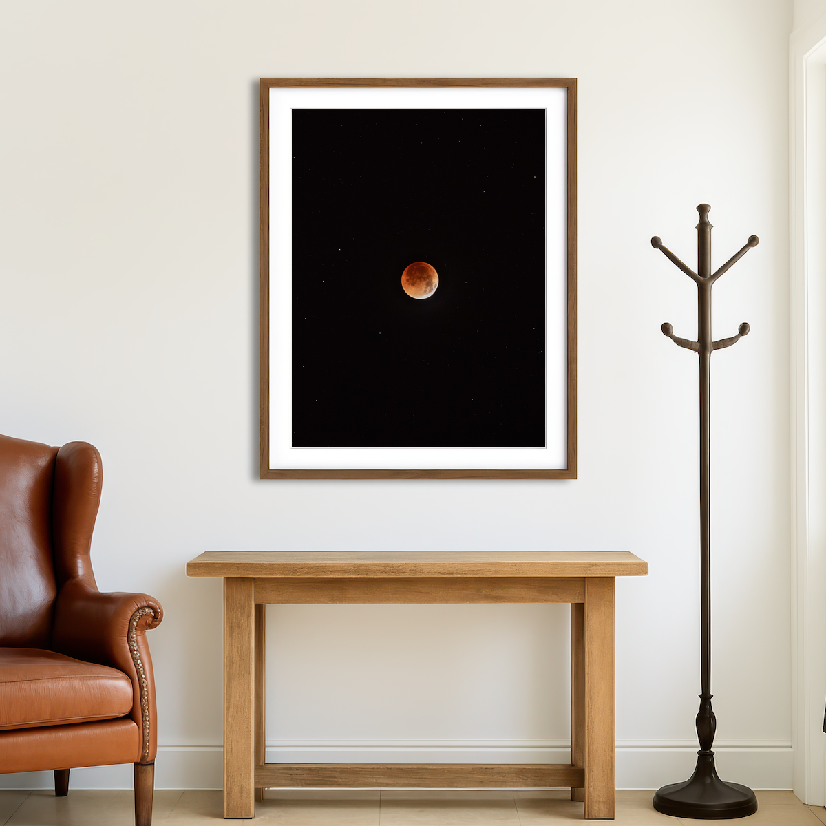 AUTO-MOCKUP ROOM | Moon in the Shadow Wall Art