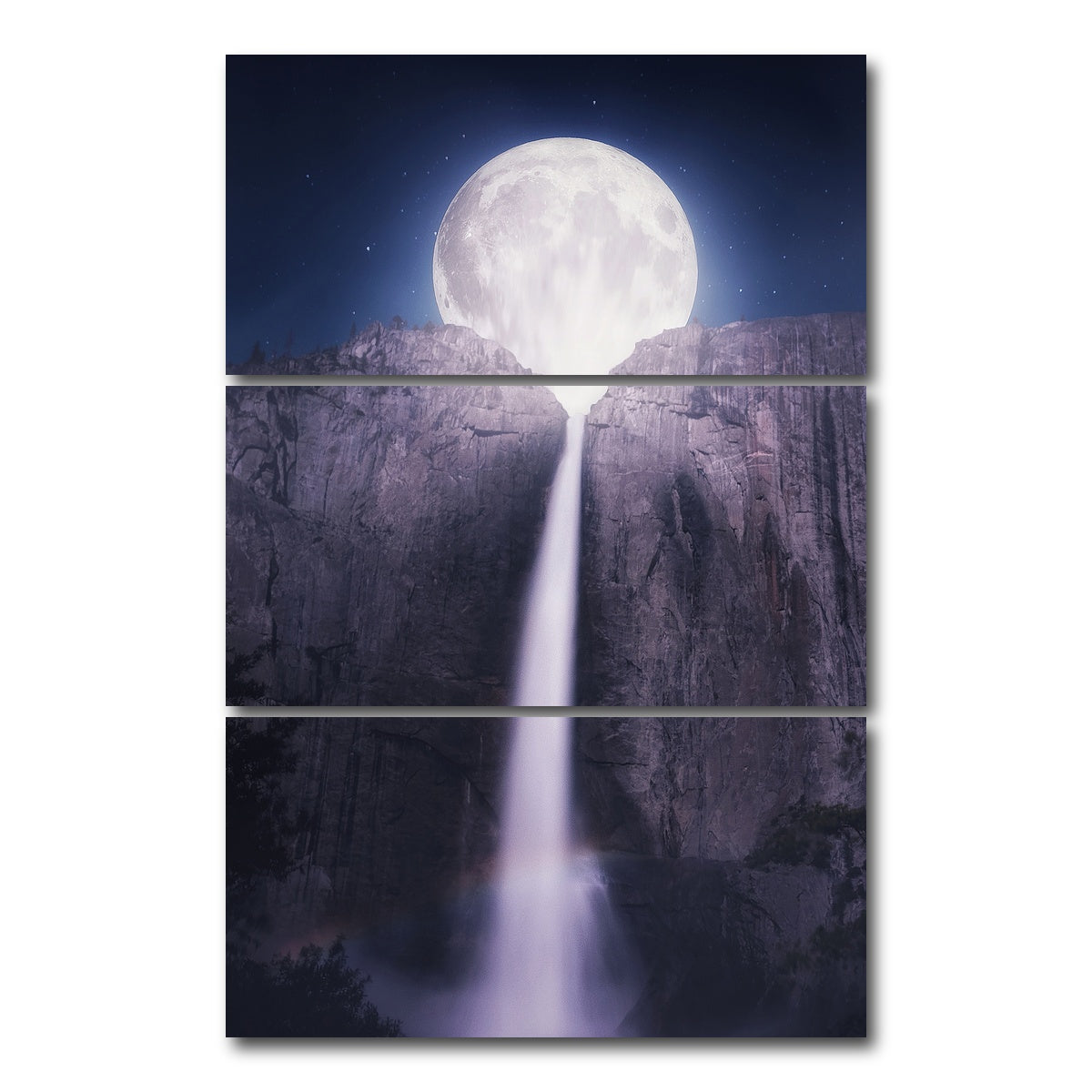 AUTO-MOCKUP WHITE | Moonfall | 3 Piece | Gallery Wrap Canvas | group=12x24_stacked