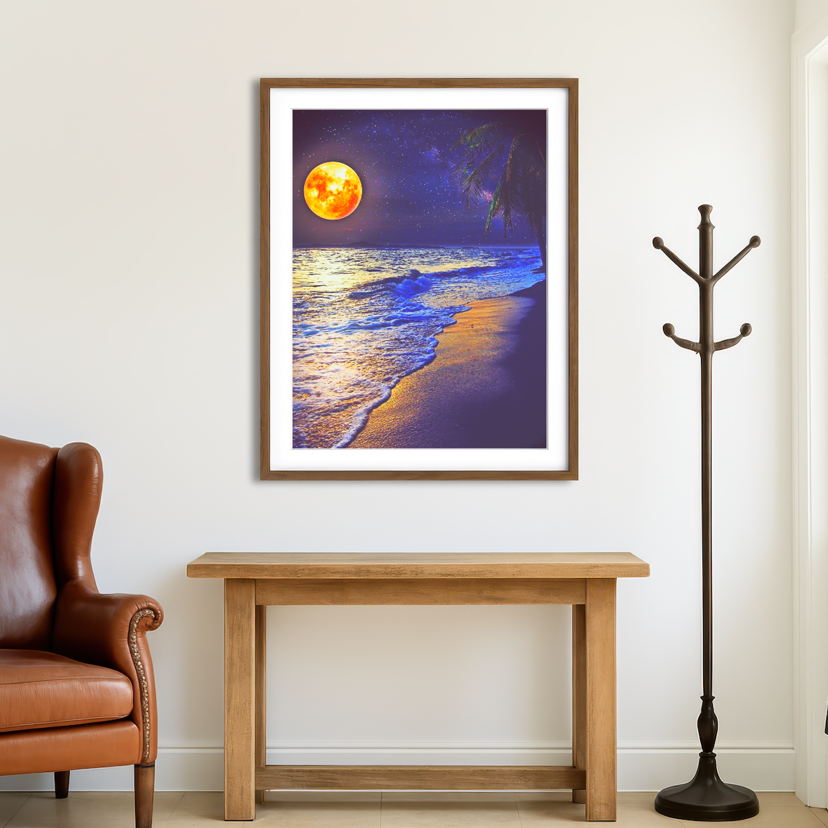 AUTO-MOCKUP ROOM | Moonlight Oceanview Wall Art