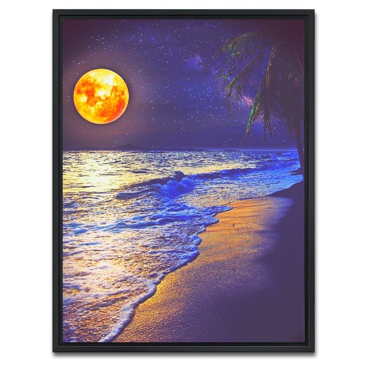 AUTO-MOCKUP WHITE | Moonlight Oceanview | 1 Piece | Black Framed Canvas | group=3x4