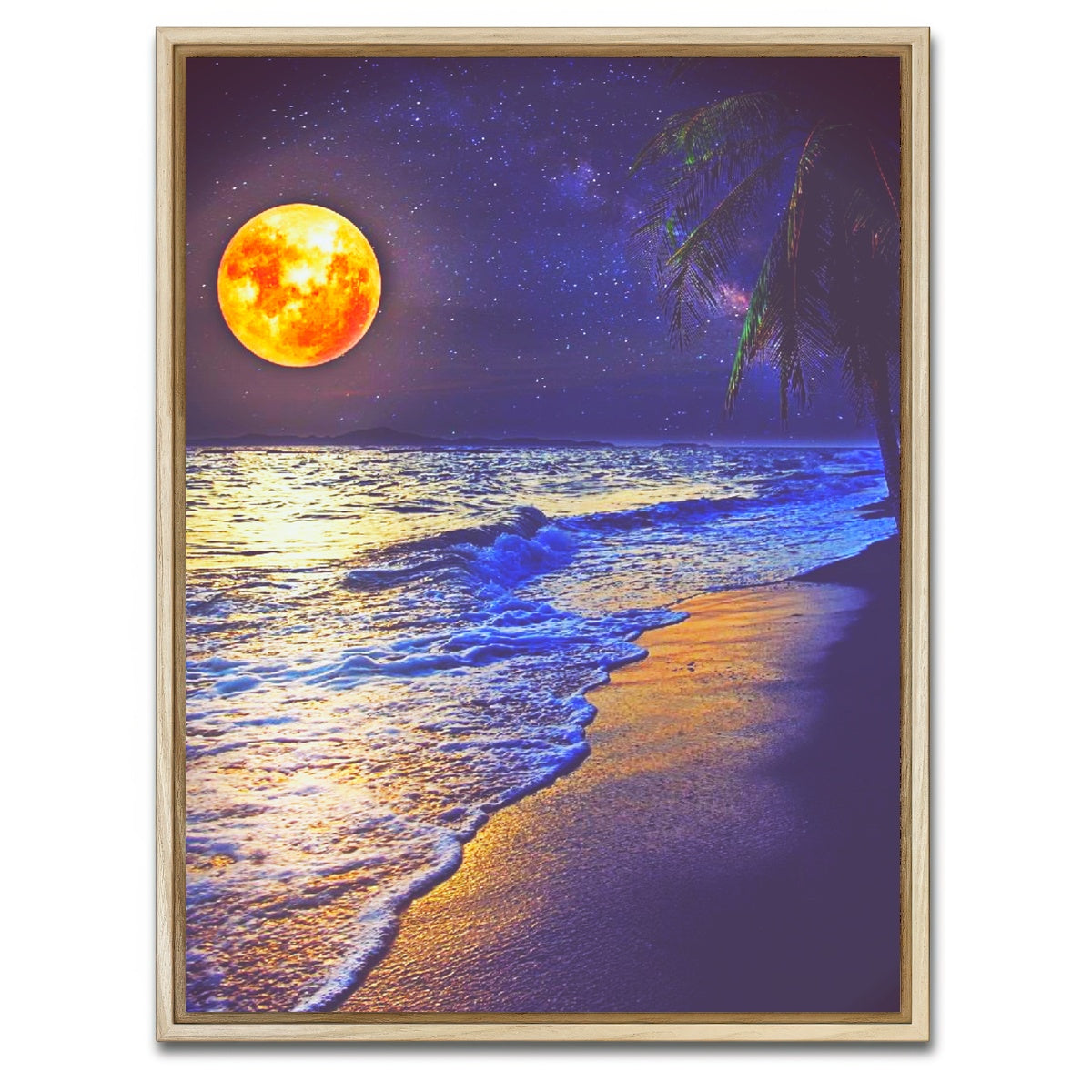 AUTO-MOCKUP WHITE | Moonlight Oceanview | 1 Piece | Natural Framed Canvas | group=3x4